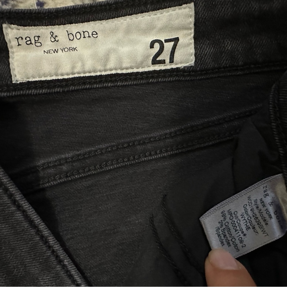 rag & bone Nina high rise Dark Denim Skinny Jeans - Picture 3 of 4